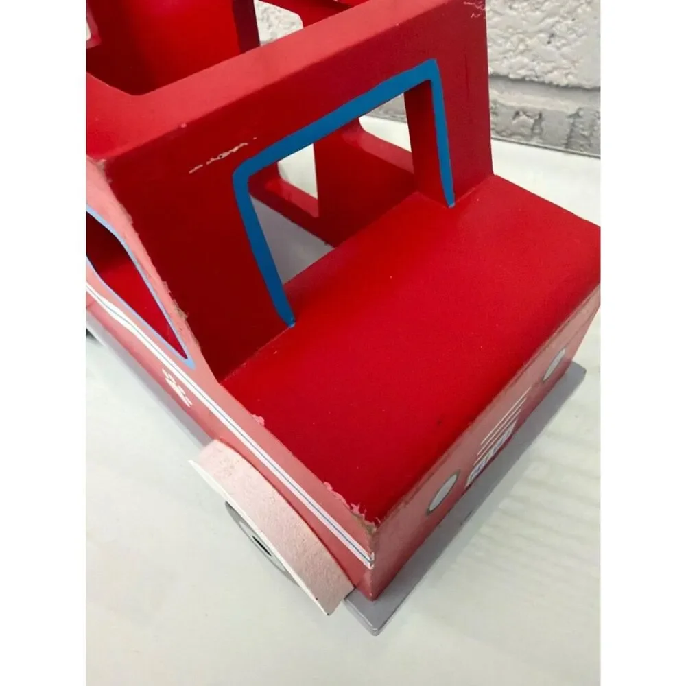 Jack Rabbit Creations Inc Red Wooden Pet Vet Truck